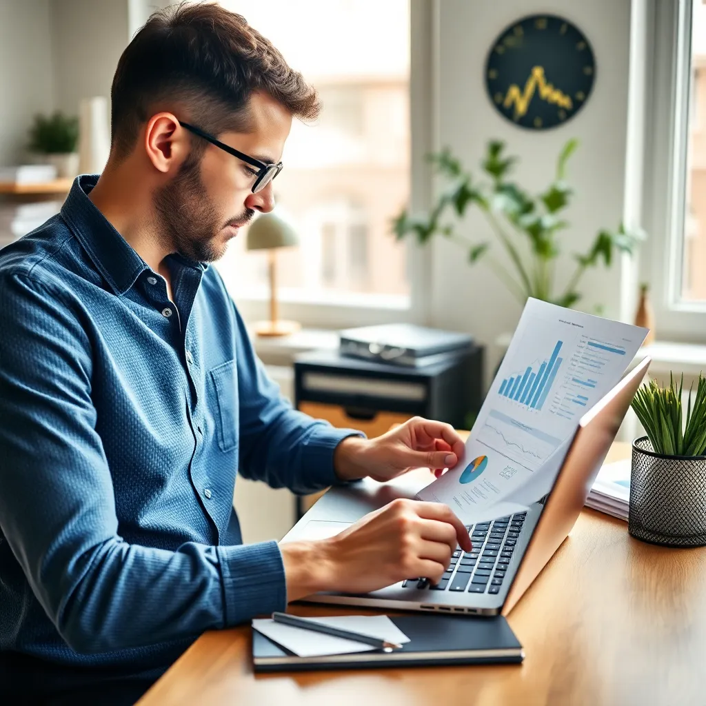 Persoon vergelijkt boodschappenprijzen in Nederlandse supermarkt